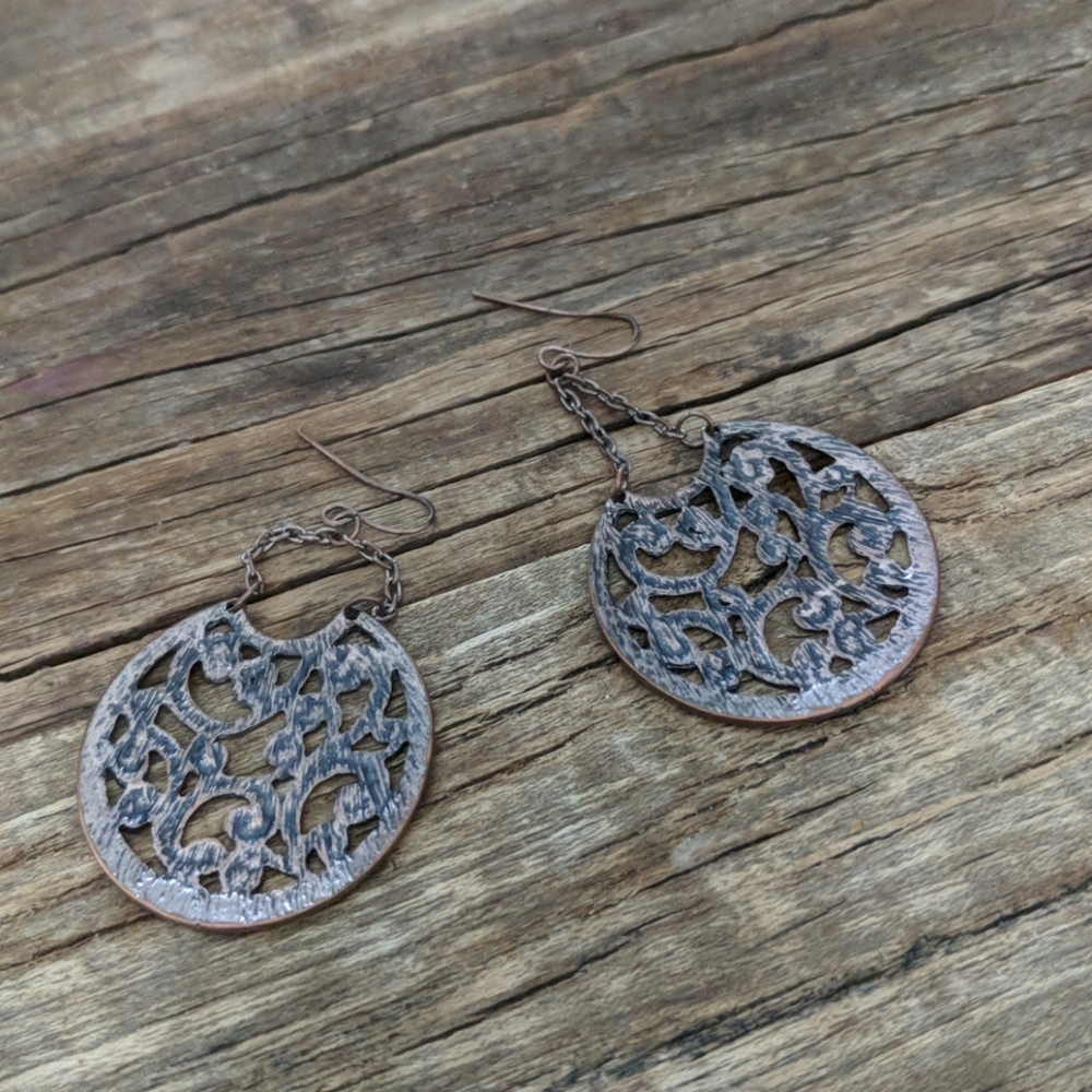Earthbound Bronze Earrings - Picture 3 of 3